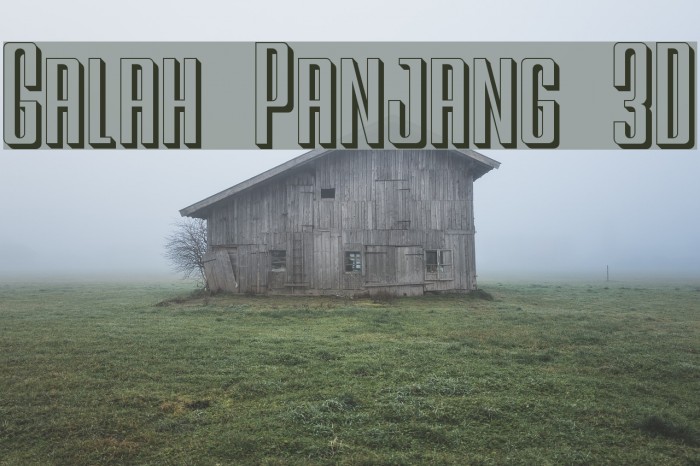 Galah Panjang 3D Font examples