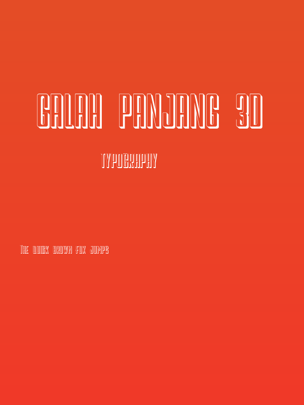 Galah Panjang 3D Poster