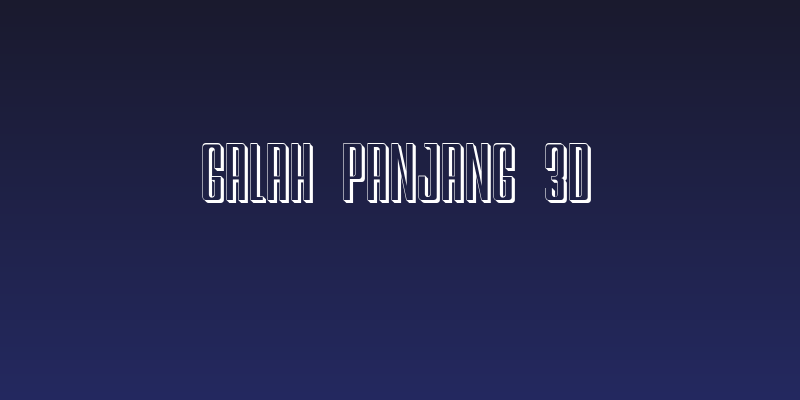 Galah Panjang 3D Social Header