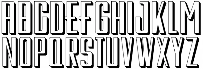 Galah Panjang 3D Font LOWERCASE