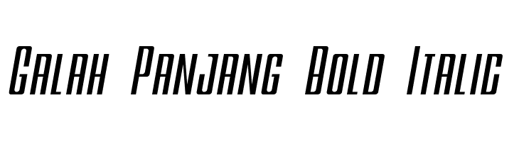Galah Panjang Bold Italic Fonte