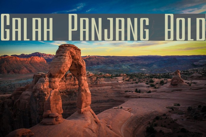 Galah Panjang Bold Font examples
