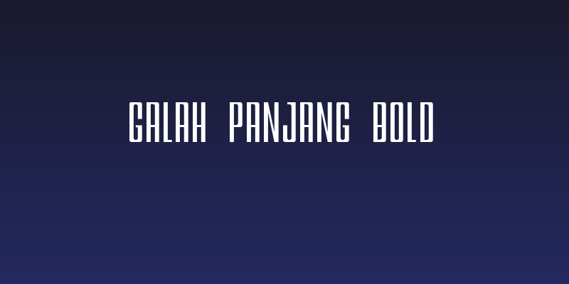 Galah Panjang Bold Social Header