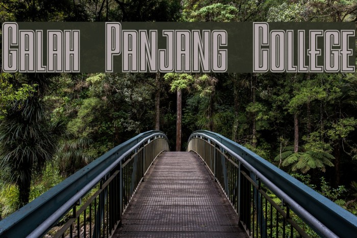 Galah Panjang College Font examples