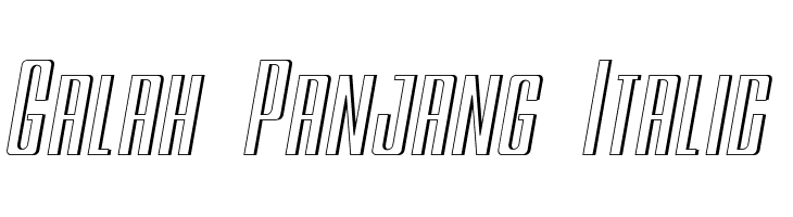 Galah Panjang Italic  免费字体下载