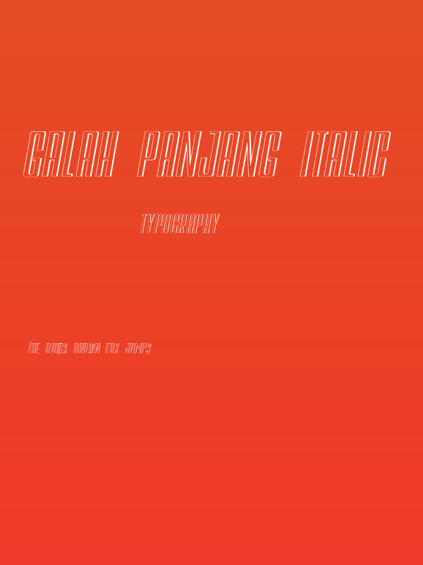 Galah Panjang Italic Poster
