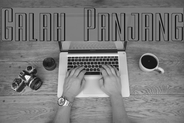 Galah Panjang Font examples