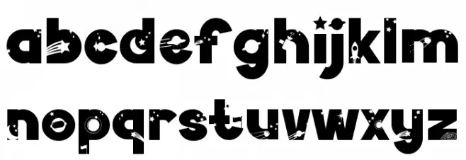 Galaksi फ़ॉन्ट लोअरकेस