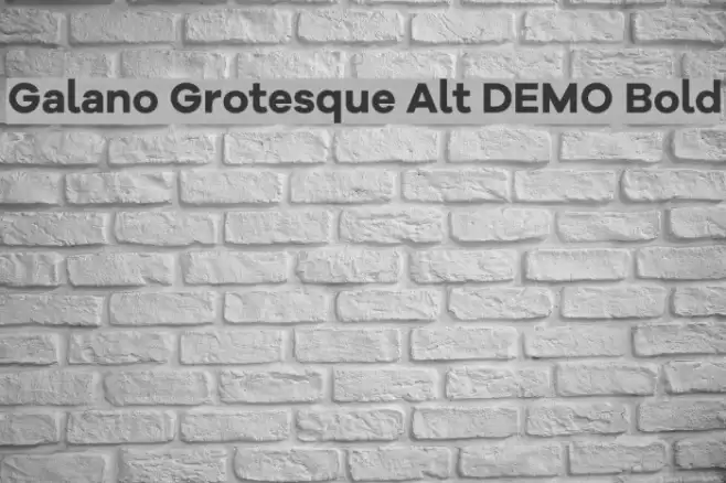 Galano Grotesque Alt DEMO Bold Font examples