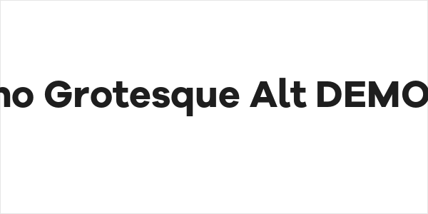 Galano Grotesque Alt DEMO Bold Logo