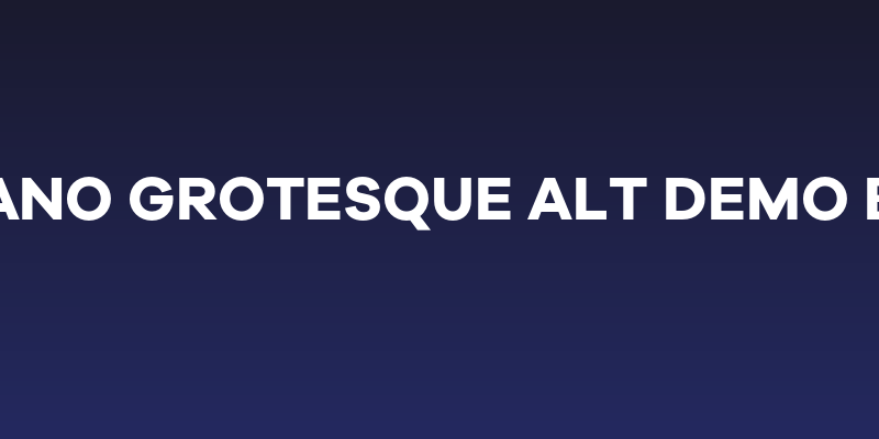 Galano Grotesque Alt DEMO Bold Social Header