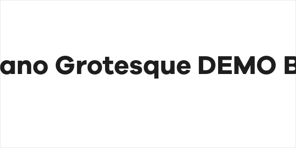 Galano Grotesque DEMO Bold Logo