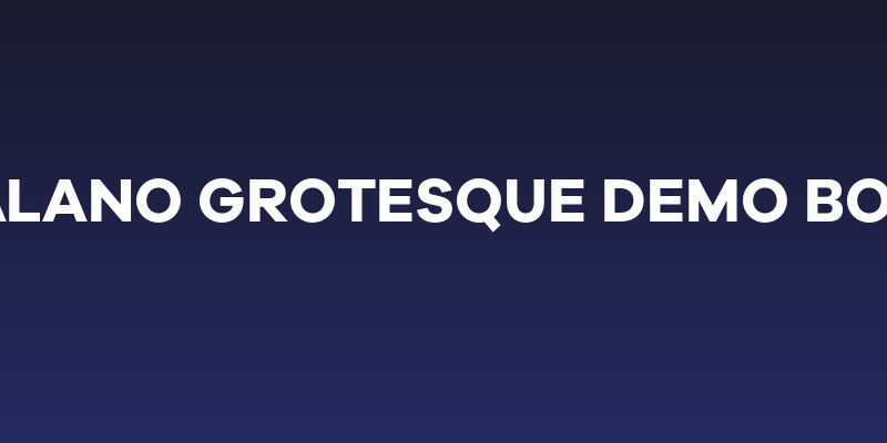 Galano Grotesque DEMO Bold Social Header