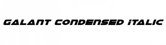 Galant Condensed Italic  Frei Schriftart Herunterladen