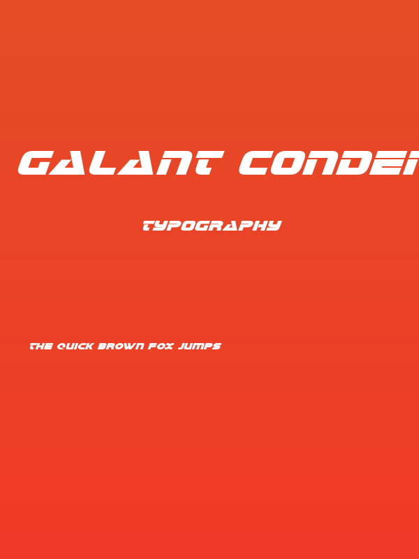 Galant Condensed Italic Poster