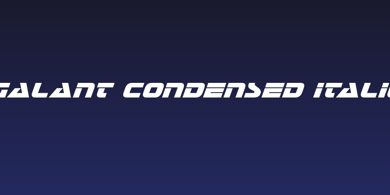 Galant Condensed Italic Social Header