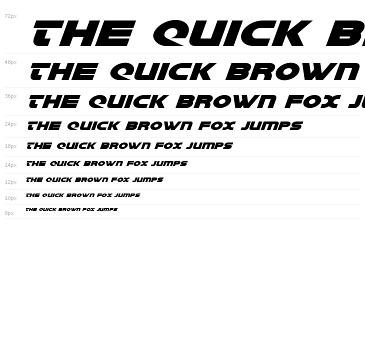 Galant Condensed Italic Waterfall