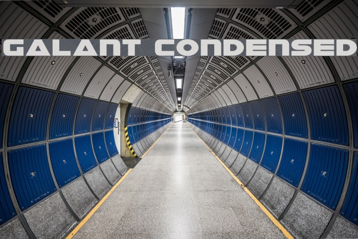 Galant Condensed Font examples