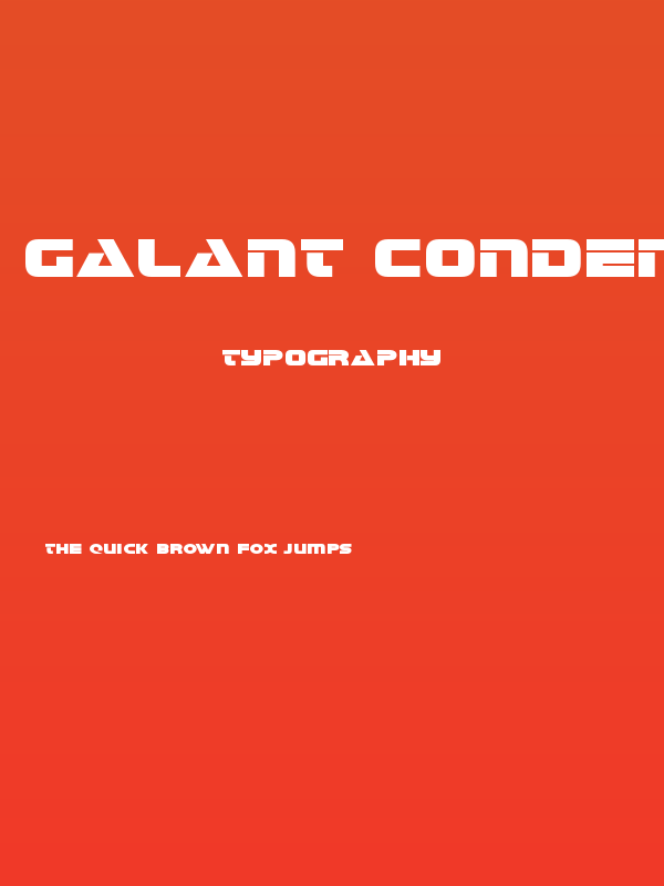 Galant Condensed Poster