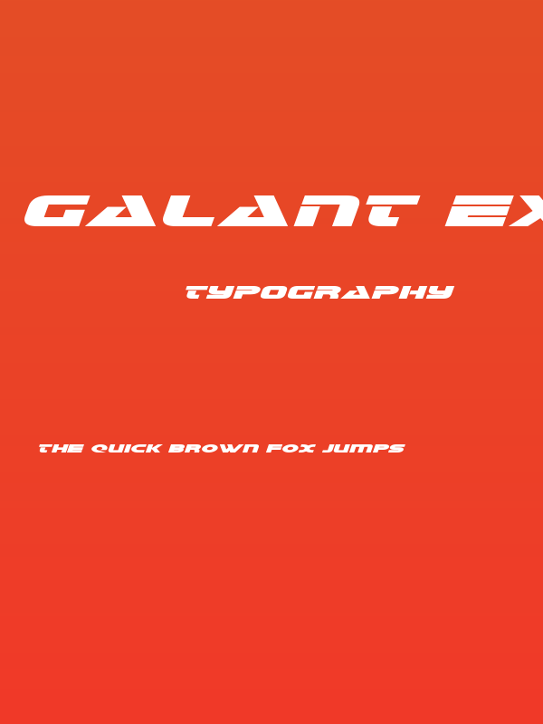 Galant Expanded Italic Poster