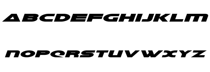 Galant Expanded Italic Font LOWERCASE