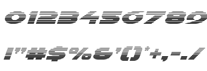 Galant Gradient Italic Font OTHER CHARS
