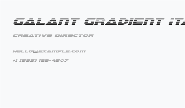 Galant Gradient Italic Business Card