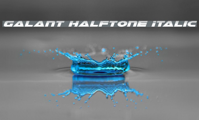 Galant Halftone Italic Font examples
