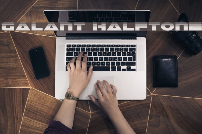 Galant Halftone Font examples