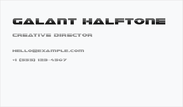 Galant Halftone Business Card