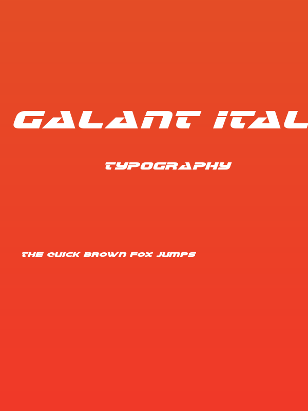 Galant Italic Poster