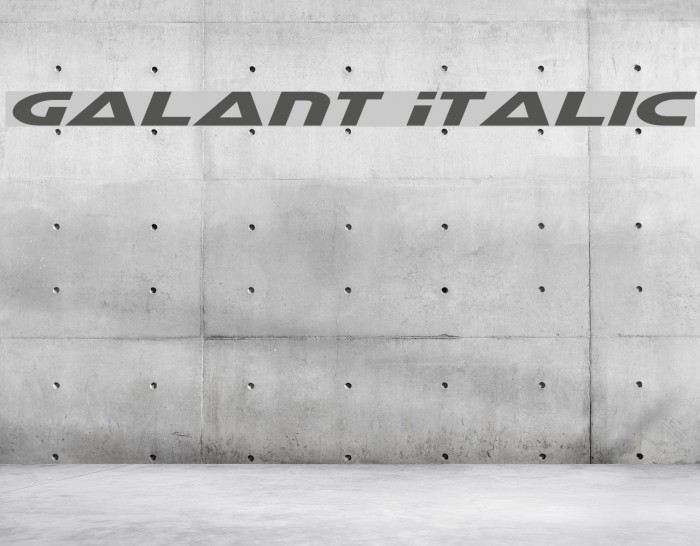 Galant Italic Caratteri examples