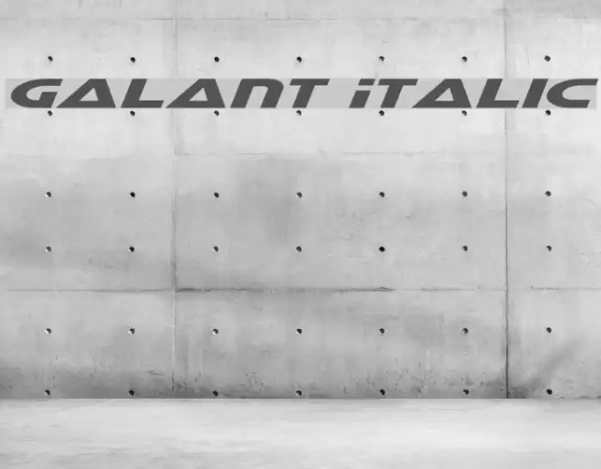 Galant Italic Font examples