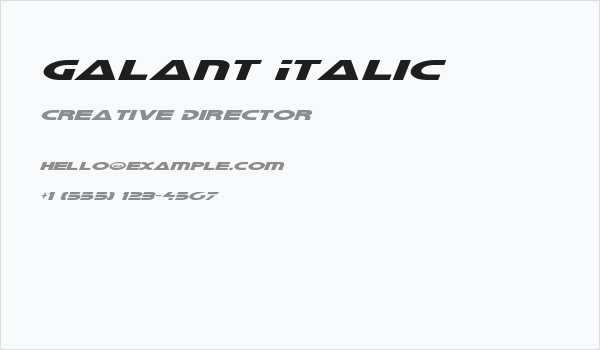 Galant Italic Business Card