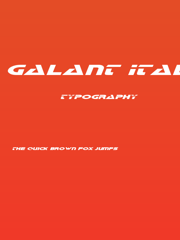 Galant Italic Poster