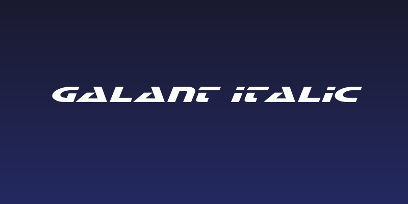 Galant Italic Social Header
