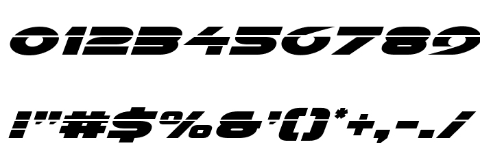 Galant Laser Italic Font OTHER CHARS