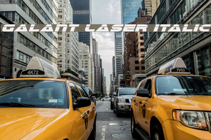 Galant Laser Italic Font examples