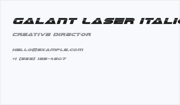 Galant Laser Italic Business Card