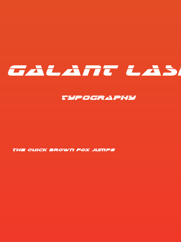 Galant Laser Italic Poster