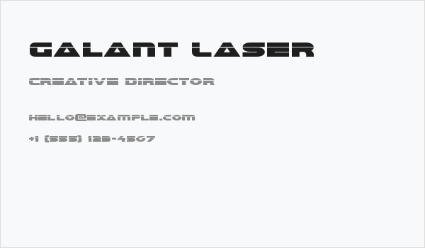 Galant Laser Business Card