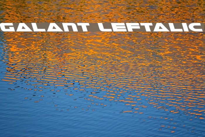 Galant Leftalic Font examples