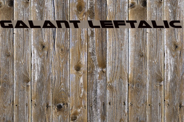 Galant Leftalic Font examples