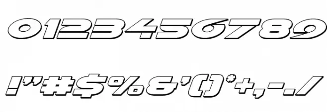 Galant Outline Italic Font OTHER CHARS