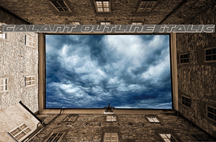 Galant Outline Italic Example 1