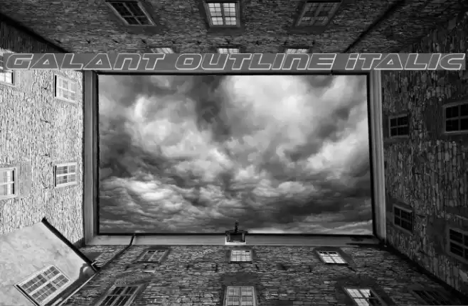 Galant Outline Italic Font examples