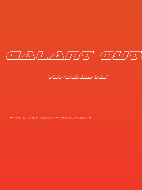 Galant Outline Italic Poster