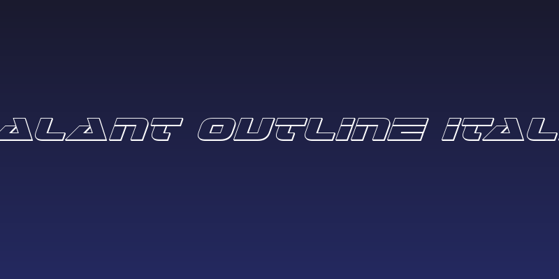 Galant Outline Italic Social Header