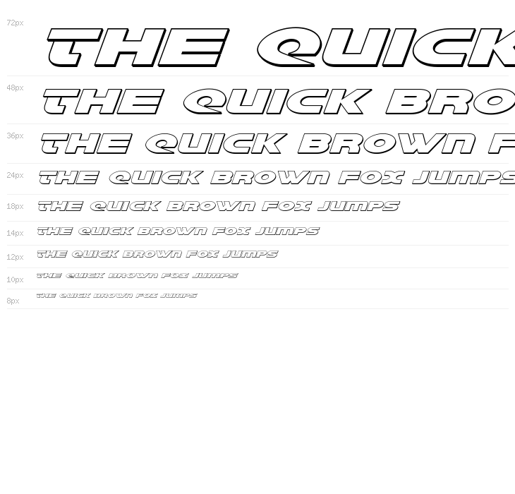 Galant Outline Italic Waterfall