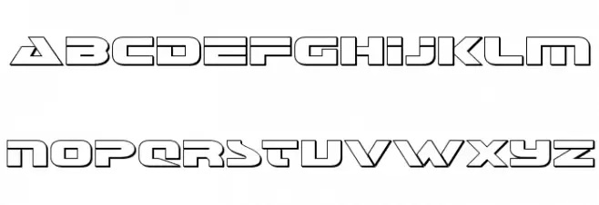 Galant Outline Schriftart Groß